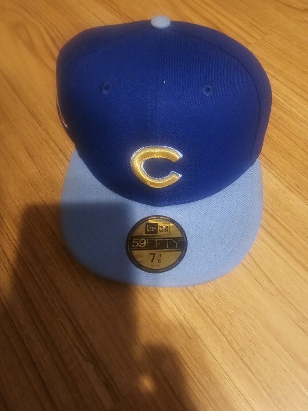 New Era 59Fifty Chicago Cubs Hat Cap Fitted Size 7 3/8 MLB Baseball Blue